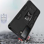 Wholesale Military Grade Armor Protection Stand Magnetic Feature Case for Samsung Galaxy S21 5G (Navy Blue)
